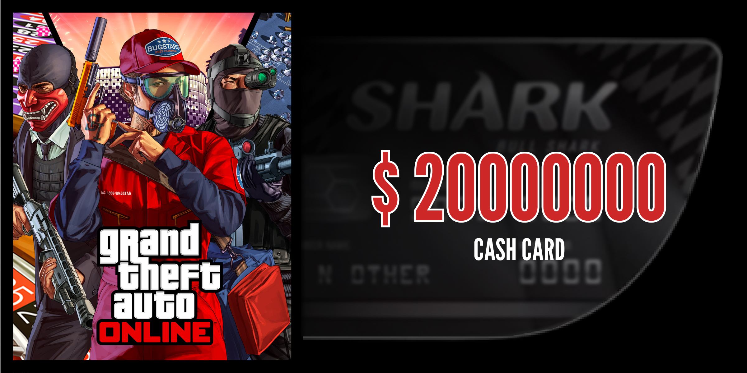 Grand Theft Auto Online Megalodon Shark Cash Card 20000000 Global
