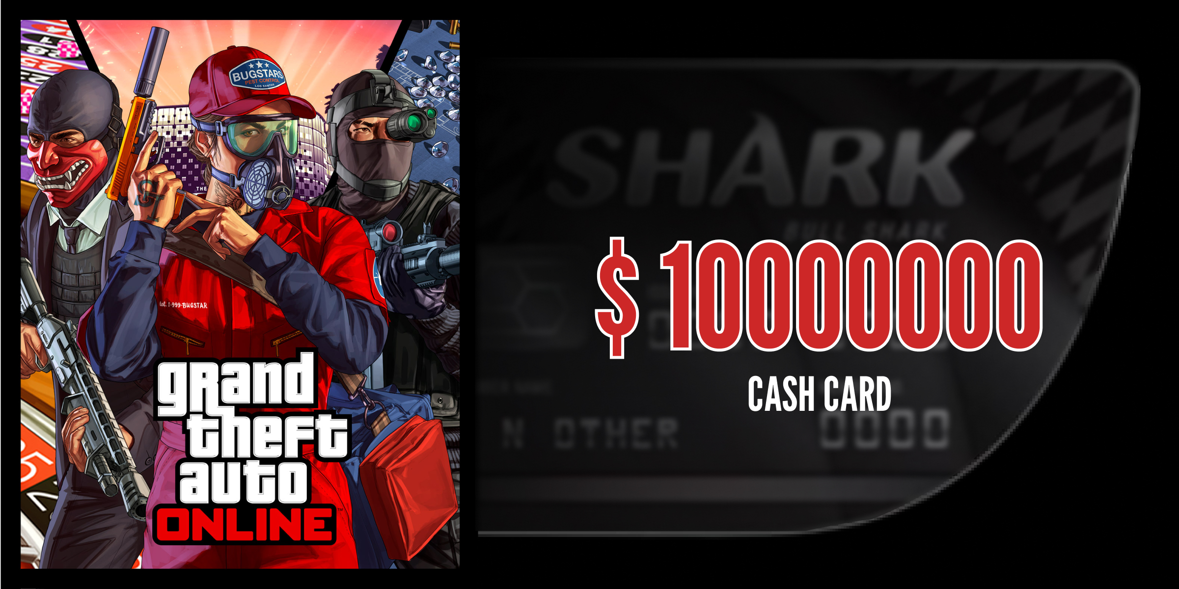 Grand Theft Auto Online Megalodon Shark Cash Card 10000000 Global